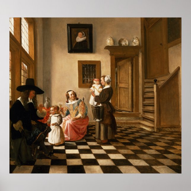 A Family in an Interior Poster (Front)