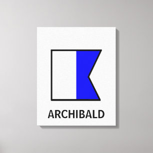 A Family Name Nautical Flag Canvas Print