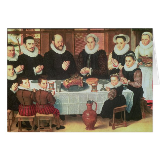 A Family Saying Grace Before the Meal, 1585 (oil o (Front Horizontal)