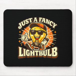 A fancy lightbulb funny light bulb outfit vintage mouse pad