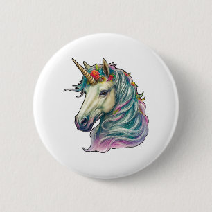 A Fantastical Unicorn!  6 Cm Round Badge