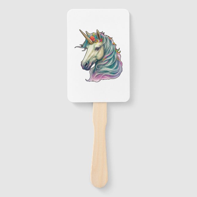 A Fantastical Unicorn!  Hand Fan (Front)