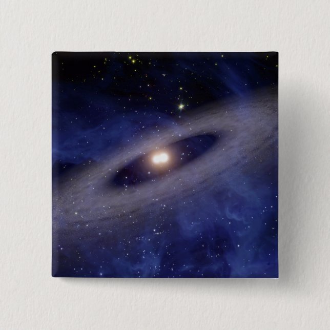 A faraway solar system 15 cm square badge (Front)