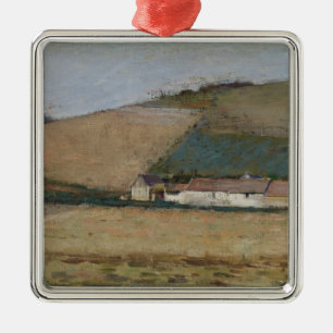 A Farm Among Hills, Giverny, c.1887 Metal Ornament