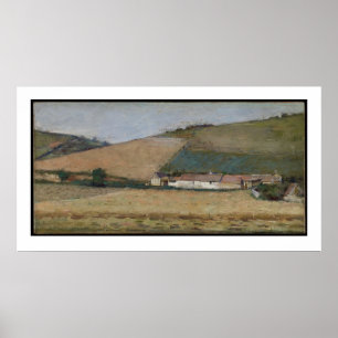 A Farm Among Hills, Giverny, c.1887 Poster