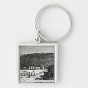 A Farm in Canaan, Connecticut Key Ring