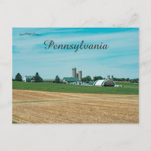 A Farm in Morgantown Pennsylvania Postcard