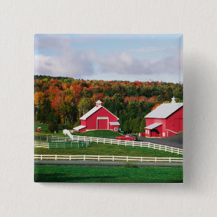 A farm in Vermont near Peacham. RELEASE 15 Cm Square Badge