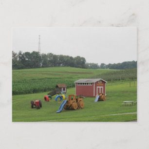 A Farm Playground Postcard