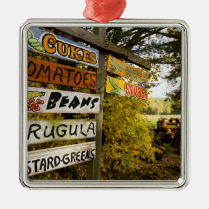 A farm stand in Holderness, New Hampshire. Metal Tree Decoration