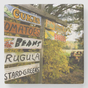 A farm stand in Holderness, New Hampshire. Stone Coaster