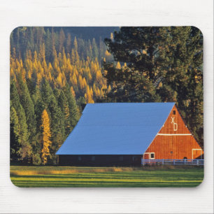 A Farmed red barn built in 1911 near Troy Mouse Pad