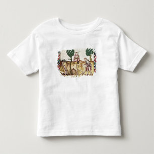 A farmer teaching his son to plough a field toddler T-Shirt