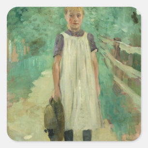 A Farmgirl, 1895 Square Sticker