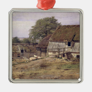 A Farmhouse in Sweden, 1834 Metal Tree Decoration