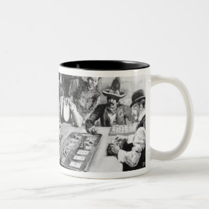 A Faro Game at El Paso Two-Tone Coffee Mug