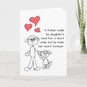 A Father Holds His Daughter's Hand Card