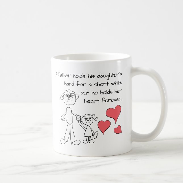 A Father Holds His Daughter's Hand Coffee Mug (Right)