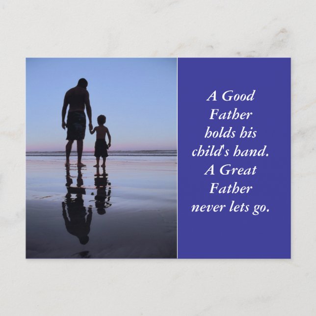 A Father's Hand Postcard (Front)