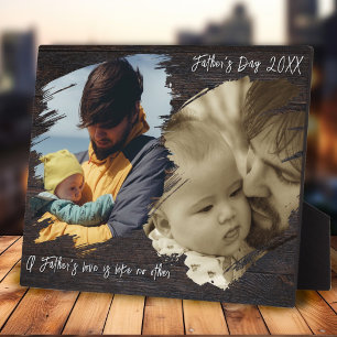 A Fathers Love New Dad Double Photo Standing Plaque