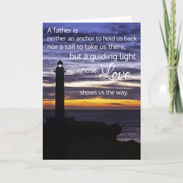 A Father's Love Shows Us the Way Quote Card (Front)