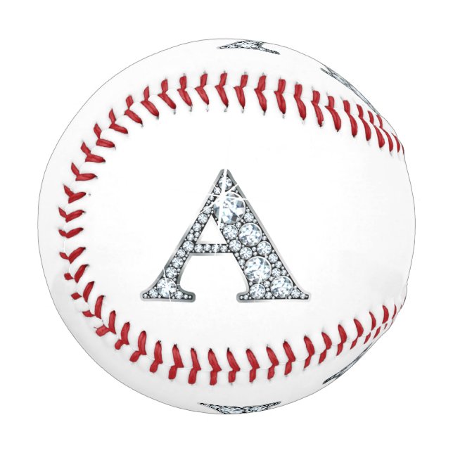 A Faux-"Diamond" Monogram Baseball (Front Left)