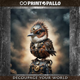 A fearless steampunk sparrow - tissue paper