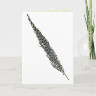 "a feather for your cap." GREETING CARD