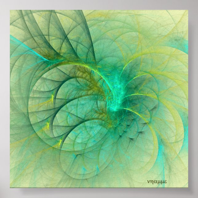 A feather in her cap (green) poster (Front)