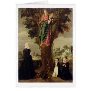 A Female Donor with her Two Daughters Kneeling in