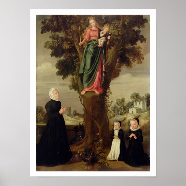 A Female Donor with her Two Daughters Kneeling in Poster (Front)