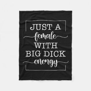 A Female With Big Feminist Energy Women Fleece Blanket
