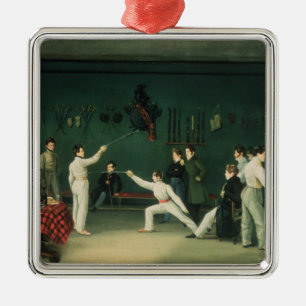 A Fencing Scene, 1827 Metal Ornament