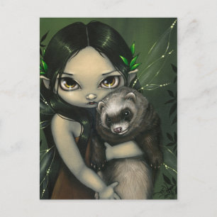"A Ferret and His Fairy" Postcard