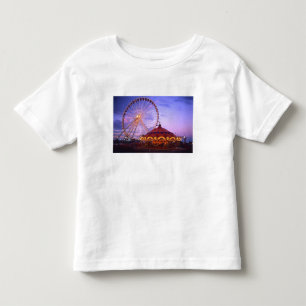 A ferris wheel and carousel at the Navy Pier in Toddler T-Shirt