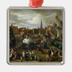A Festival at Antwerp Metal Tree Decoration