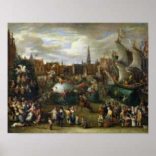 A Festival at Antwerp Poster