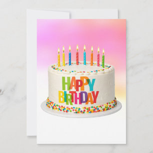 A Festive Birthday Cake Holiday Card