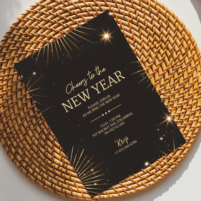 A festive new year's invitation card (Creator Uploaded)