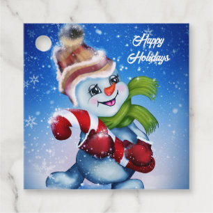 A festive snowman      favour tags