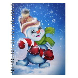 A festive snowman          notebook
