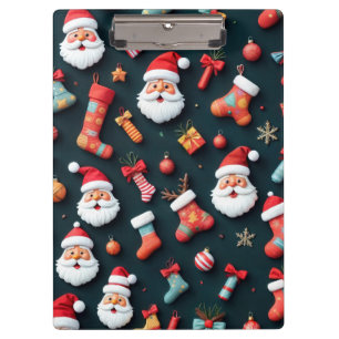 A Festive Tapestry Santa and Christmas Cheer Clipboard