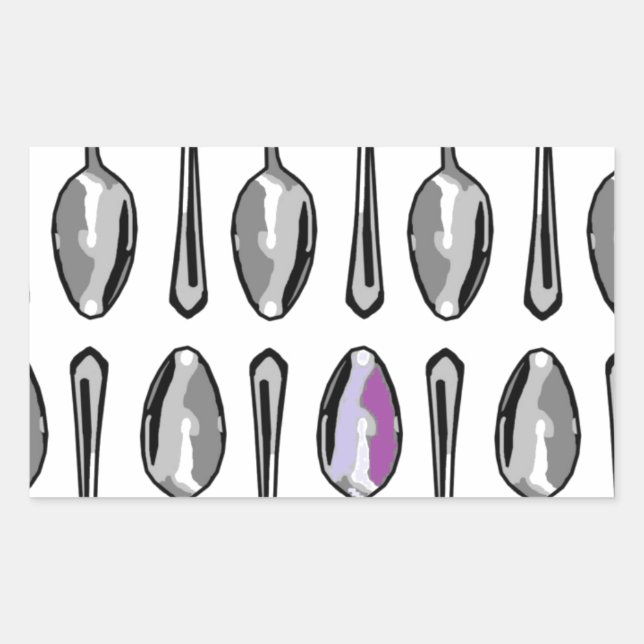 A Few Extra Spoons Rectangular Sticker (Front)