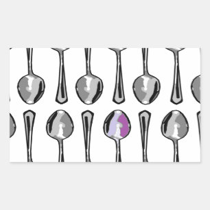 A Few Extra Spoons Rectangular Sticker