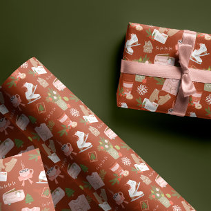 A Few of My Favourite Christmas Things Monogram Wr Wrapping Paper