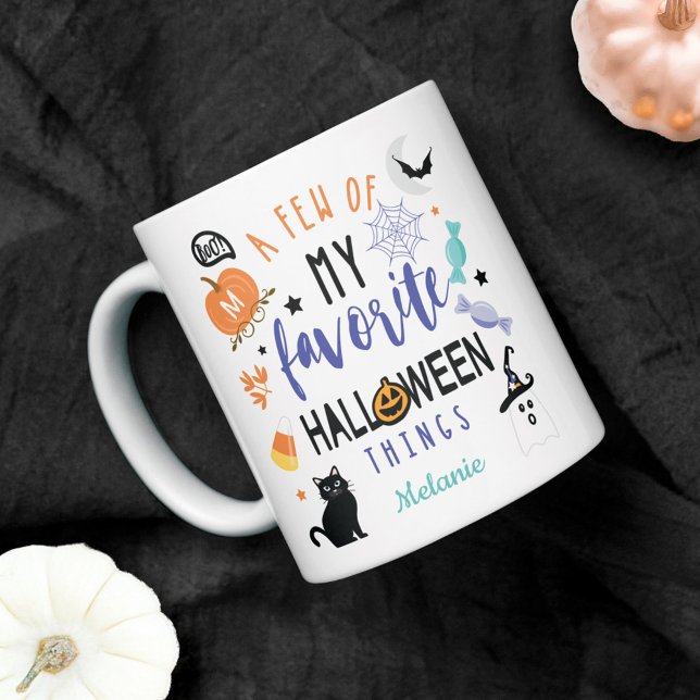 A Few of My Favourite Halloween Things Monogram Coffee Mug (Creator Uploaded)