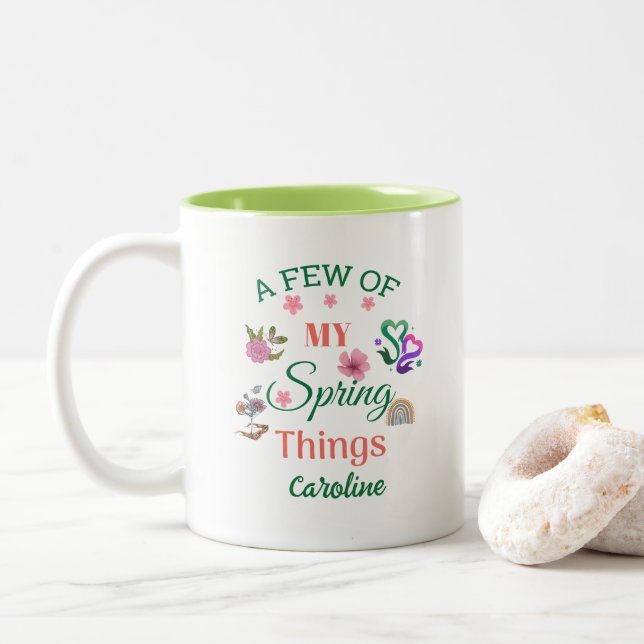 A Few of my Spring Things Seasonal Coffee Mug (With Donut)