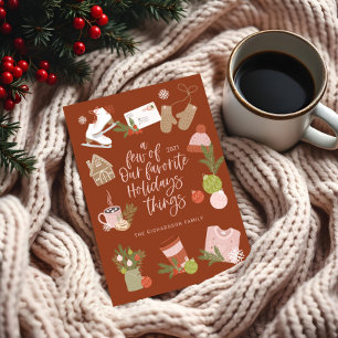 A Few of Our Favourite Christmas Thing Terracotta Holiday Card