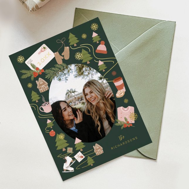 A Few of Our Favourite Christmas Things Photo Foil Holiday Card (Creator Uploaded)