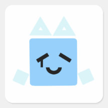 A few ones Happy one cube cyan jsab sticker